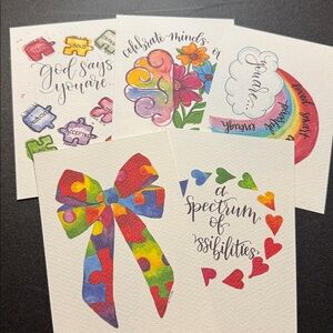 Set Of 5 ASD Original Artwork Prints (4x6)